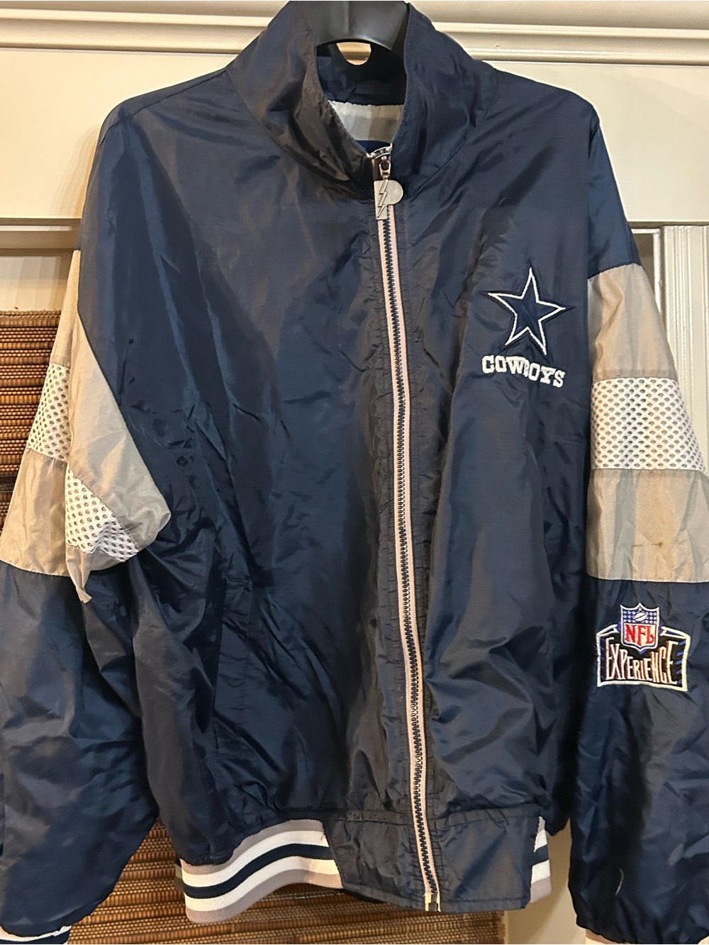 Pro Player Navy and White Logo Windbreaker Jacket